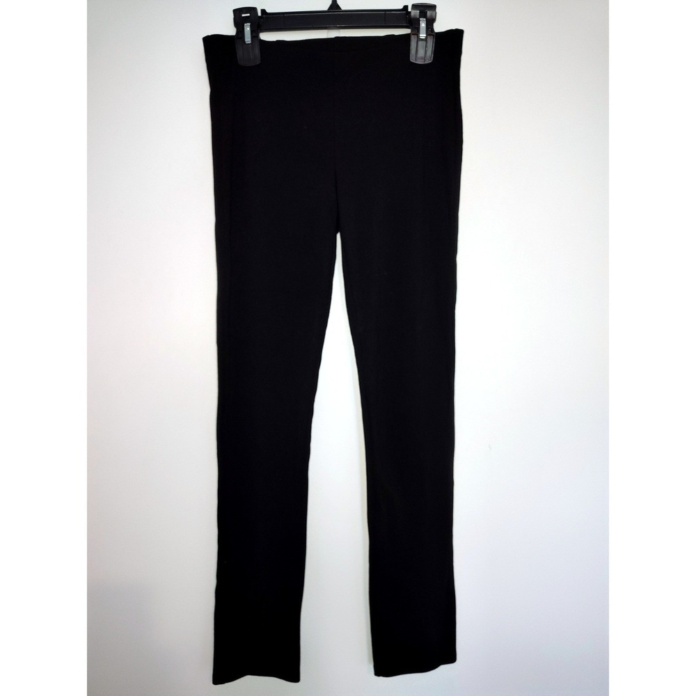Eileen Fisher Black Italian‎ Fabric Pull On Leggings Slim Fit Pants XS